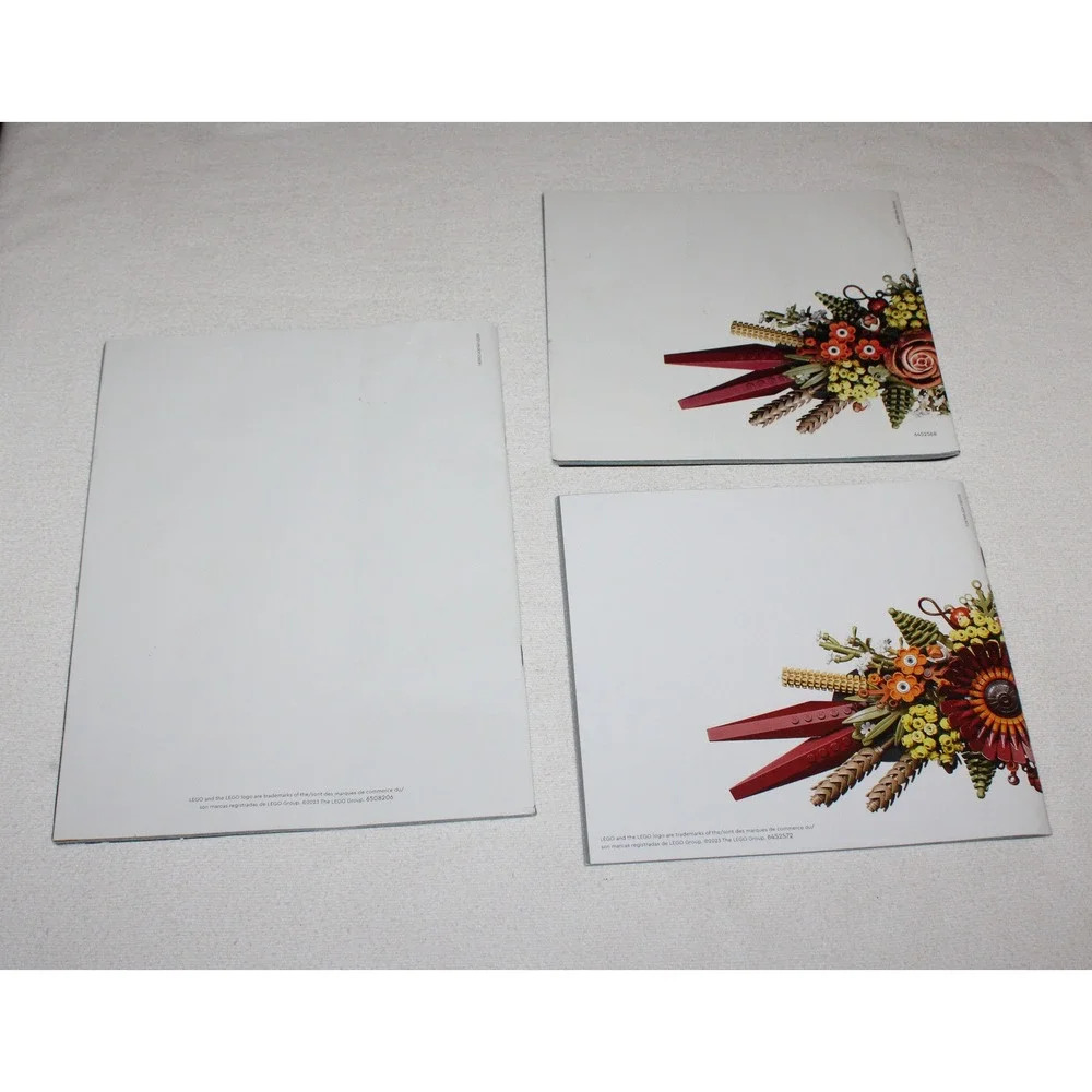 3 LEGO Botanical Collection Instruction Manuals ONLY wildflowers bouquet